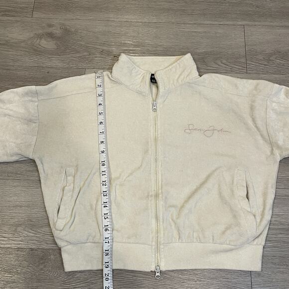 Womens Velour Y2K Track Jacket Size 8 Full Zip Cropped Streetwear Layering - Picture 6 of 6